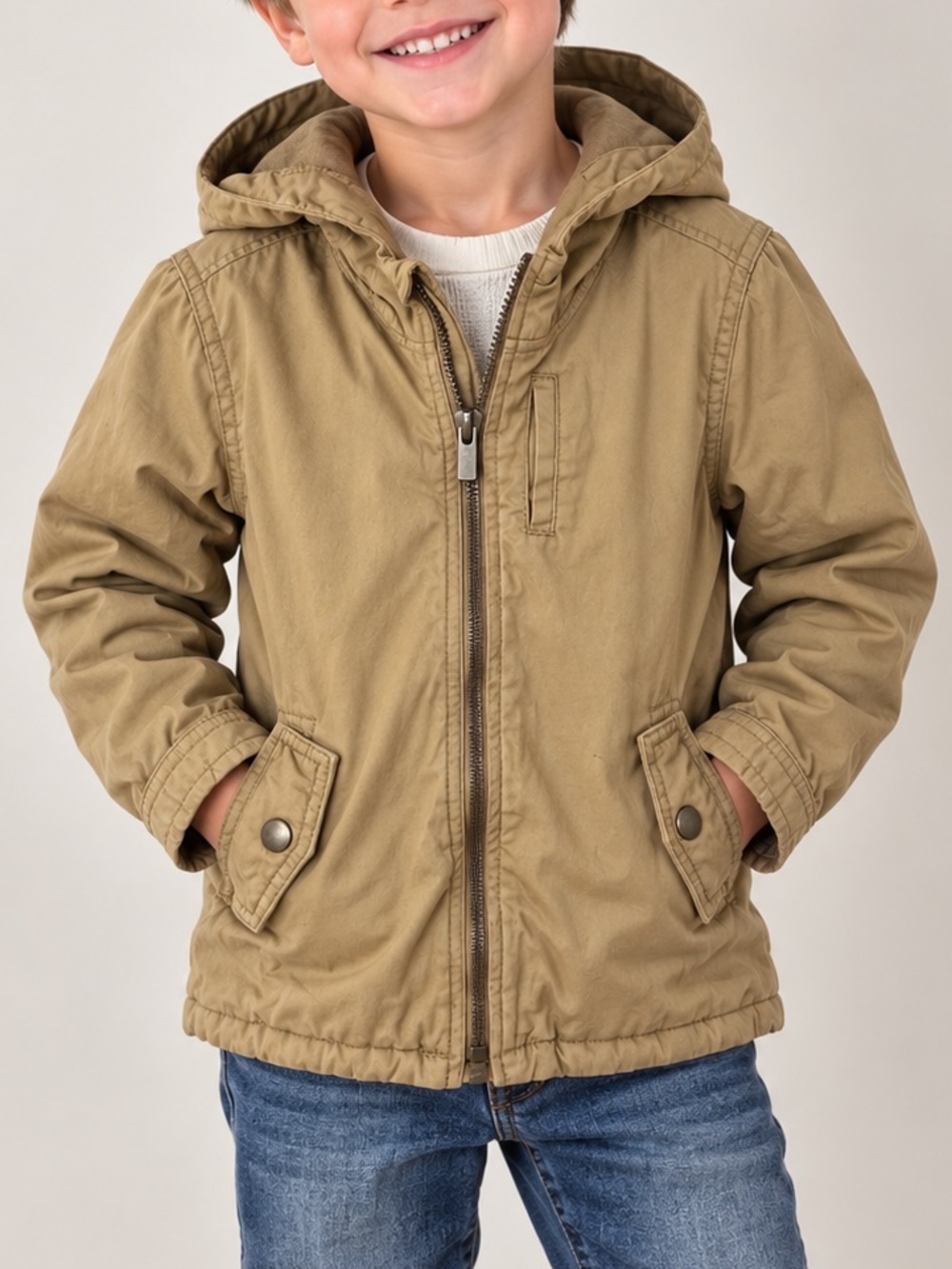 Old Navy Boys 5T Hooded Zip-Up Coat